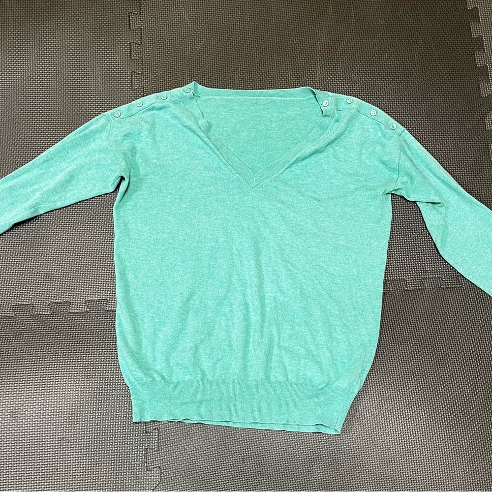Long sleeve seafoam cardigan from 2000s